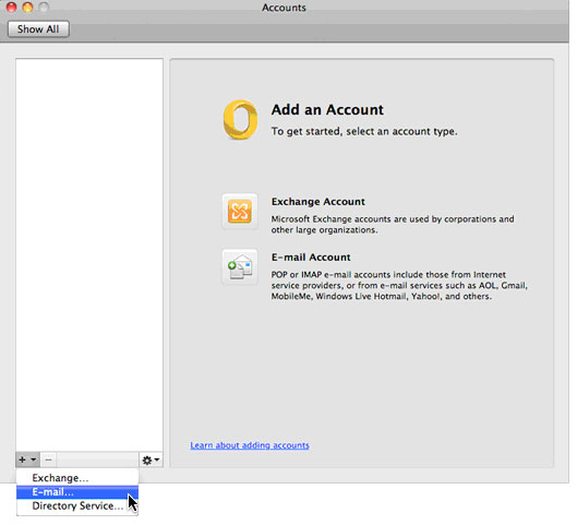 set up outlook 2011 for mac with gmail